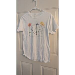 Vintage Floral Garden Tshirt Butchart Gardens, Victoria Canada, Hippie Boho